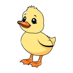 Fototapeta premium Cute duckling line art vector for t shirt design.