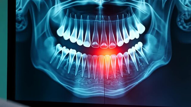dental x-ray, tooth decay, gum disease. Oral health. Root canal procedure removes pulp infection. Molar extraction reduces infection risk. Periodontal therapy prevents bone loss.