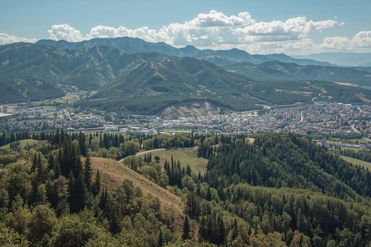 Mountain landscape along the road between Tirana and Elbasan