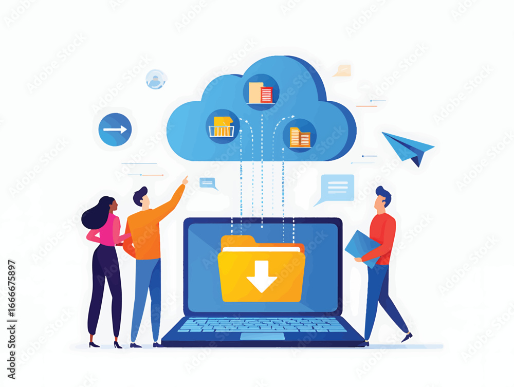 Poster cloud data transfer and information storage a collaborative digital ecosystem