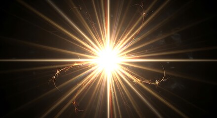 Obraz premium Abstract radiating lightburst