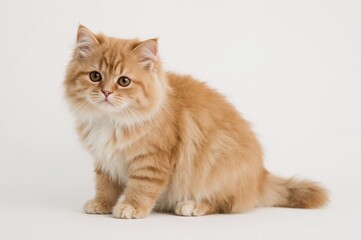 Obraz premium Ginger Kitten with Folded Ears from the Highlands