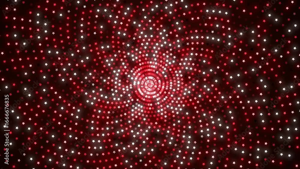 Aufkleber dynamic red and white star vortex a shimmering spiral motion graphic loop,a high energy design focus