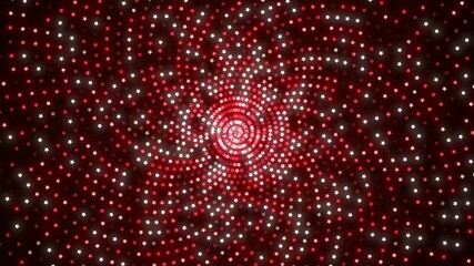 Dynamic Red And White Star Vortex A Shimmering Spiral Motion Graphic Loop,a High Energy Design Focusing On A Central Light Source And A Radial Pattern Of Contrasting,a Bold, Romantic Backdrop In Deep