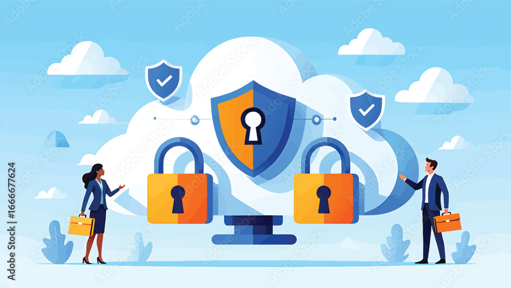 Poster cloud security protecting your data with advanced encryption