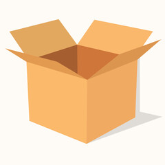 Open cardboard box ready for shipping or moving, perfect for e-commerce and logistics solutions