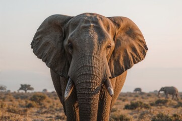 Fototapeta premium Adorable Elephant with a Majestic Appearance