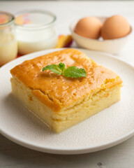 Traditional Mexican tres leches cake from Mexican cuisine.