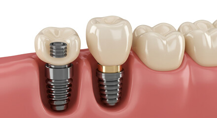 Dental Implants Close-Up – Modern Restoration with Natural Integration