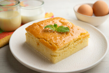 Traditional Mexican tres leches cake from Mexican cuisine.