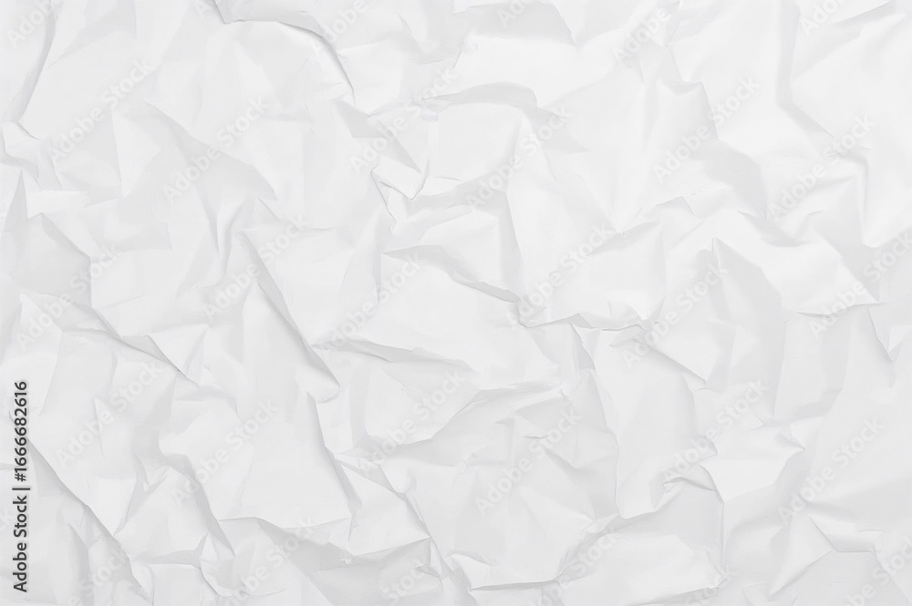Poster white wrinkled paper backdrop with horizontal layout for abstract textured poster design