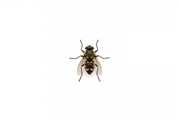 Fototapeta premium Fly resting on a plain white surface