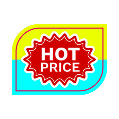 Hot price sale tag with starburst design
