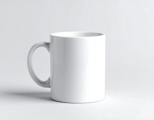 Fototapeta premium Blank White Coffee Mug, Simple Design, Studio Shot.