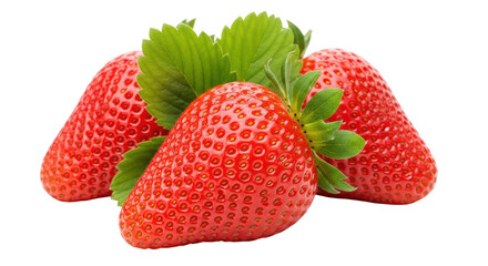 Isolated Fresh Strawberries