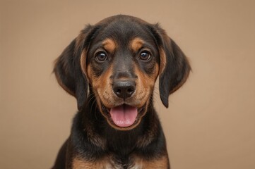 Portrait of a Young Bloodhound Dog