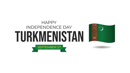 Turkmenistan Independence Day template mockup, vibrant national colors, celebratory design, perfect for greeting cards, posters, social media, and festive promotions.