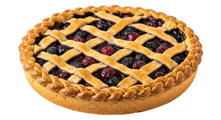 Isolated Fresh Berry Pie
