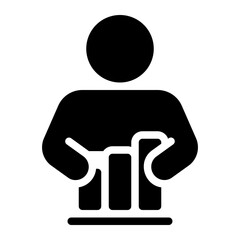data analytics glyph icon