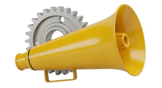 Isolated Megaphone and Gear