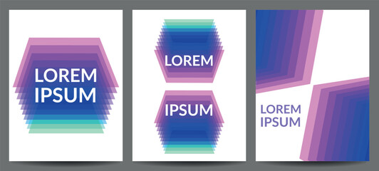 Vector layout template design for events, companies, or business-related events. Poster design with modern gradient scientific, medical, and technological design.