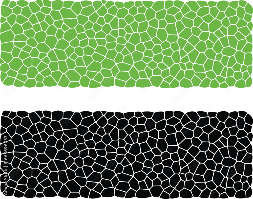 Poster abstract green and black mosaic pattern vector background design