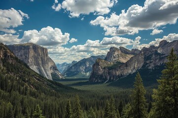A breathtaking shot capturing sharp mountain ridges and deep valleys beneath a bright azure sky.