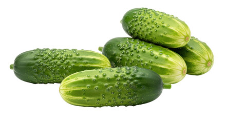 Isolated Pile of Cucumbers