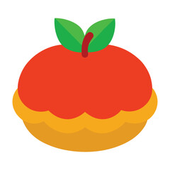 vector illustration of an apple pie
