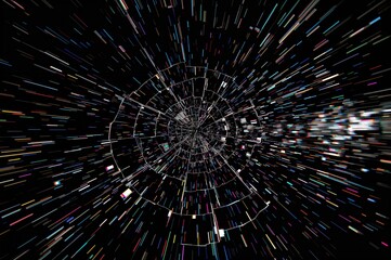 Obraz premium Analog static interference with pixelated color mesh and screen distortion