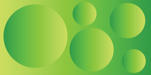 Abstract Green Gradient Circles on a Vibrant Background eps10