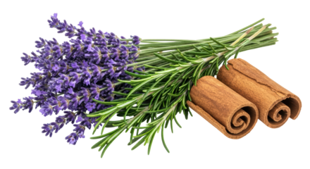 Isolated Lavender and Cinnamon