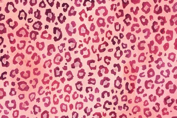 Watercolor abstract leopard print on a pink backdrop