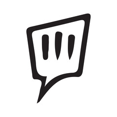 Obraz premium black speech bubble