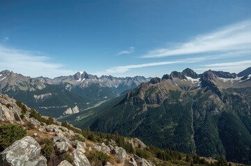 Fototapeta premium Scenic mountain landscape in southern South America