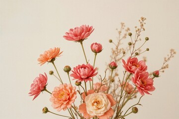 Floral-inspired abstract backdrop