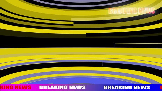 Globe digital news background animation.  global earth rotating digital world breaking news Studio, breaking news banner and scrolling ticker animation.