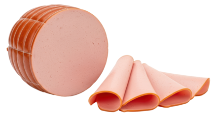 Isolated Bologna Sausage