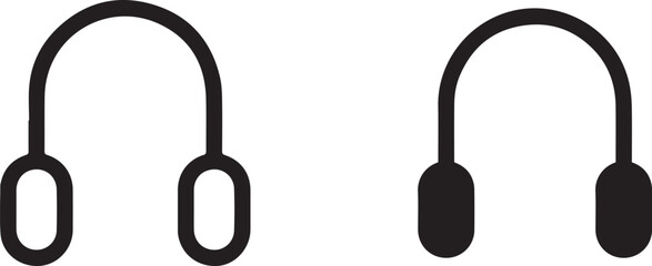 headphones, icon earphones, audio device, electronics, isolated, minimalist design, bold graphic illustration