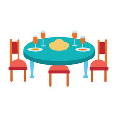 Family dinner table  and chairs