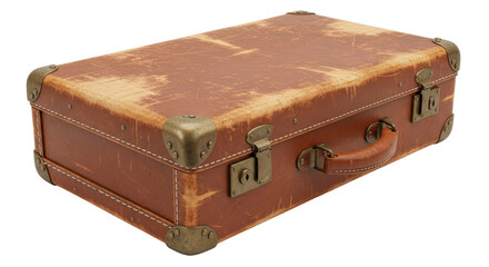 Isolated Vintage Suitcase