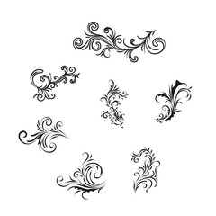 Decorative floral vector ornament on white background
