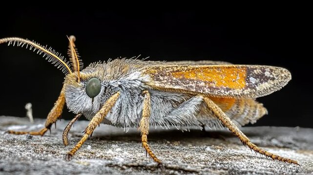 Close-up of a moth with intricate detail