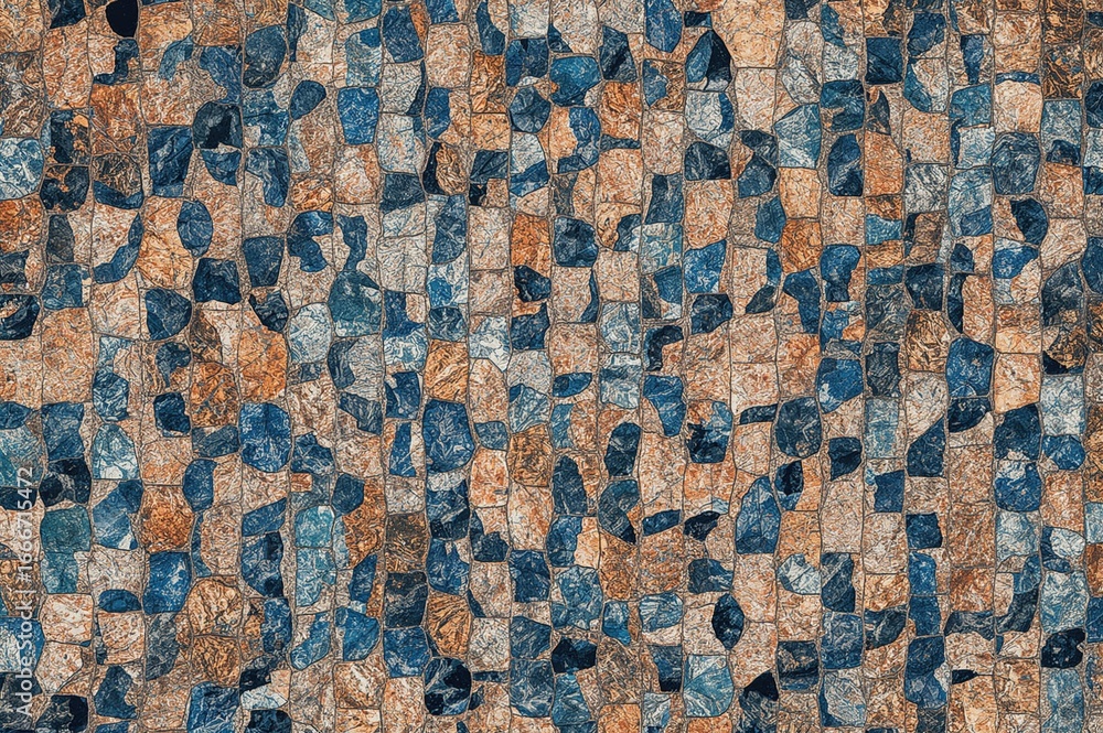 Poster abstract geometric background with mathematical mosaic design