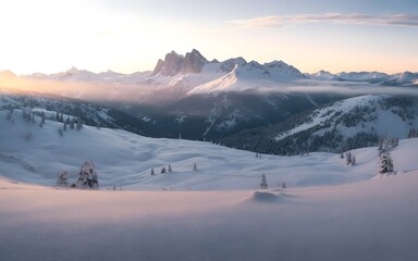 winter landscape in the mountains