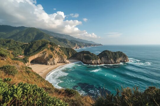 Fototapeta The stunning seashore landscape