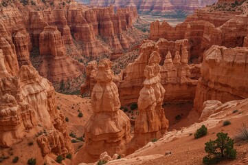 Fototapeta premium Detailed View of the Unique Natural Terrain in the Scarlet Gorge