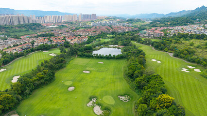 Aerial photography of golf courses