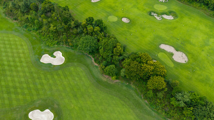 Aerial photography of golf courses
