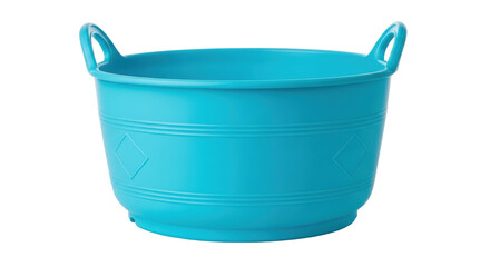 Isolated Blue Plastic Tub